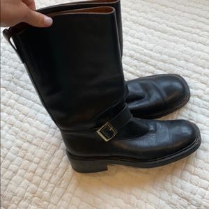 Gucci biker leather boots